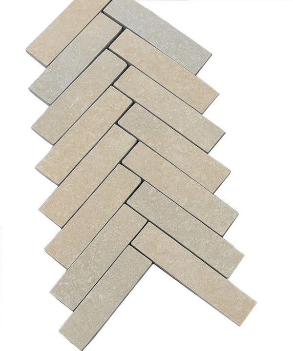 Tandur Yellow Tumbled Natural Limestone Outdoor Slim Sett Pavers - 200x50x40mm