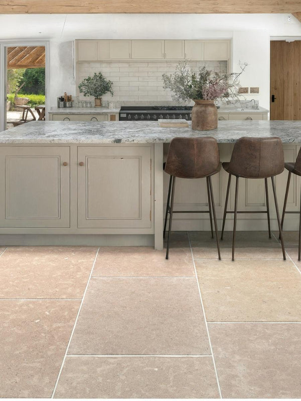 Dijon Honed Tumbled Limestone Tiles - 900x600x15mm