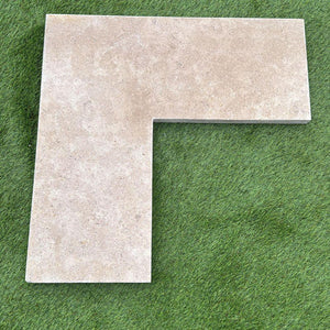 Dijon Limestone Corner Wall Coping - 600x250x30mm