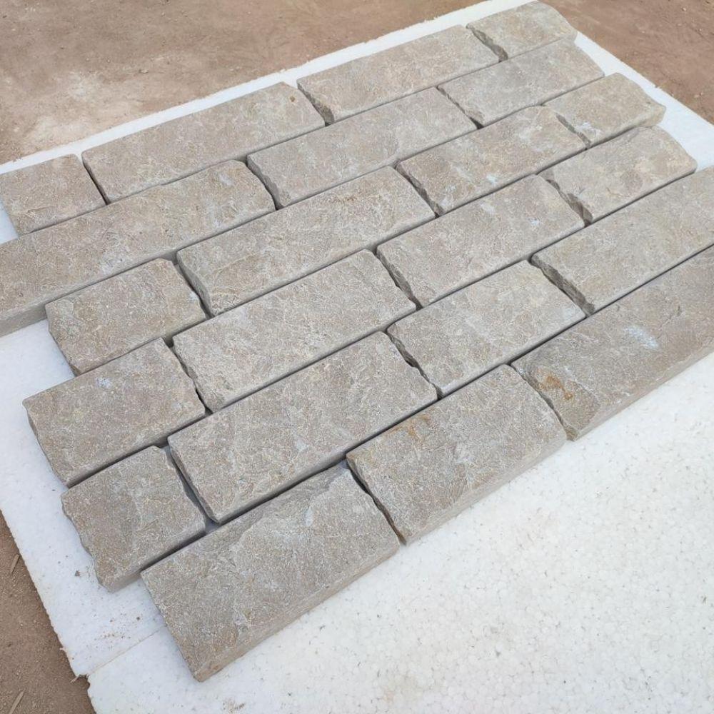 Dijon Splitface Tumbled Limestone Walling- 100mm Free Length x 22mm
