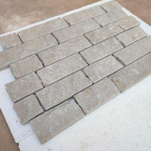 Dijon Splitface Tumbled Limestone Walling- 100mm Free Length x 22mm