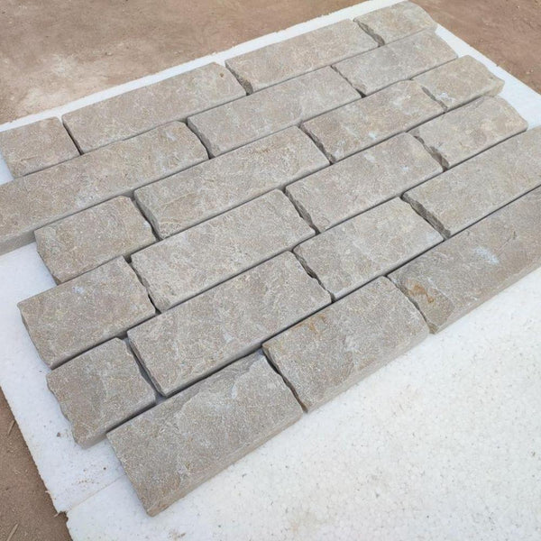 Dijon Splitface Tumbled Limestone Walling- 100mm Free Length x 22mm
