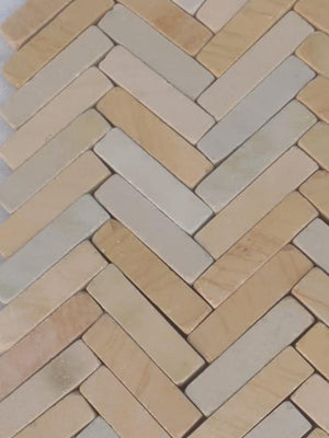 Beige Smooth Sandstone Slim Sett Pavers - 200x50x40mm