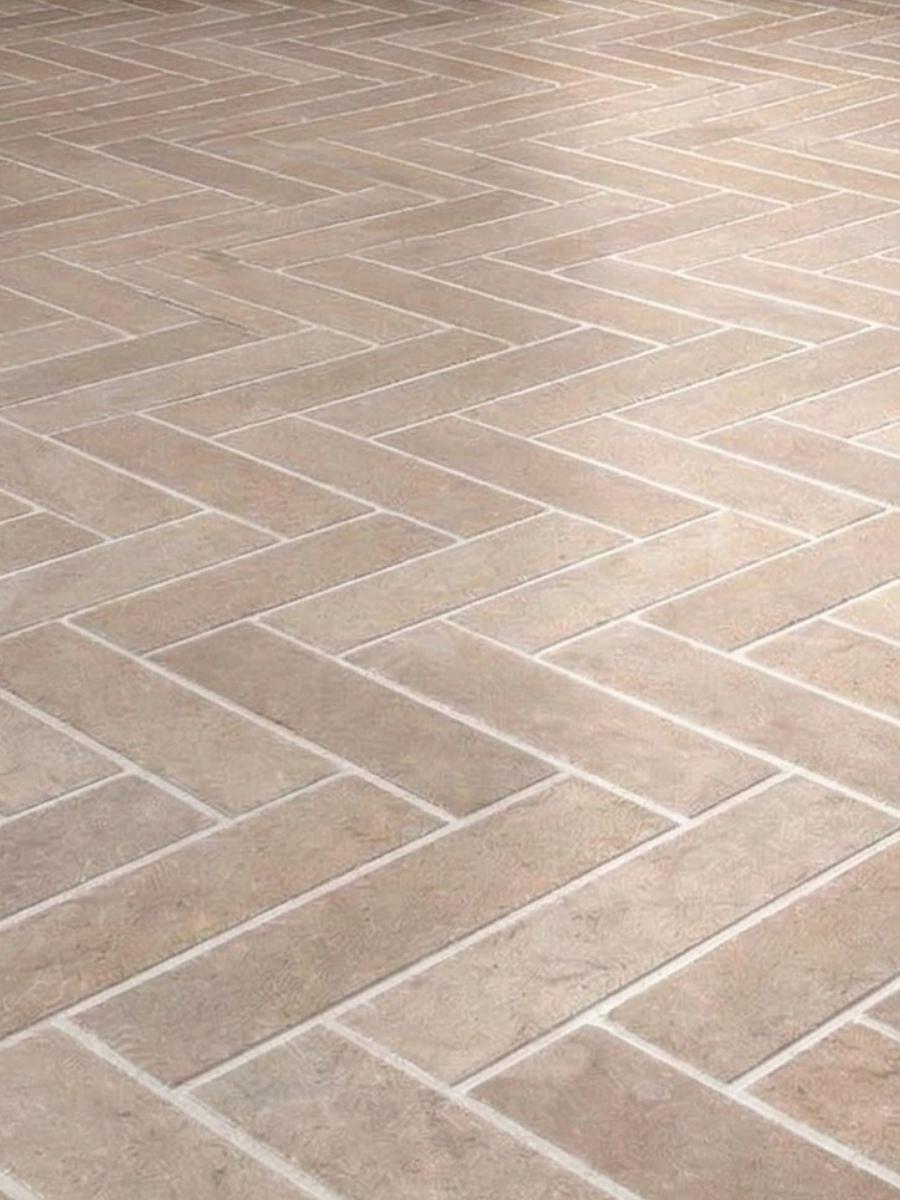 Dijon Tumbled Herringbone Tiles - 200x50x20mm