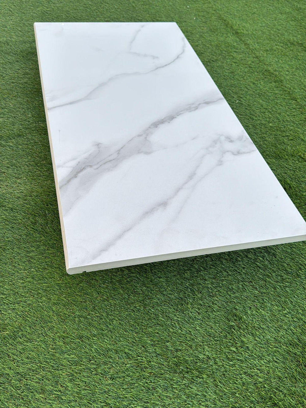 Carrara Marble Porcelain Bullnose for Coping and Edging - 900x450x20mm