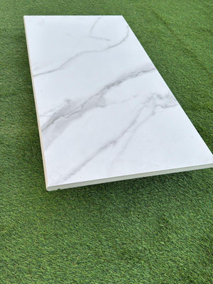 Carrara Marble Porcelain Bullnose for Coping and Edging - 900x450x20mm