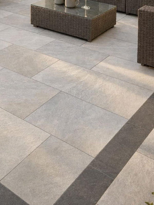 Turin Grey Outdoor Porcelain Paving Slabs -900x600x20mm (LAST PACK)