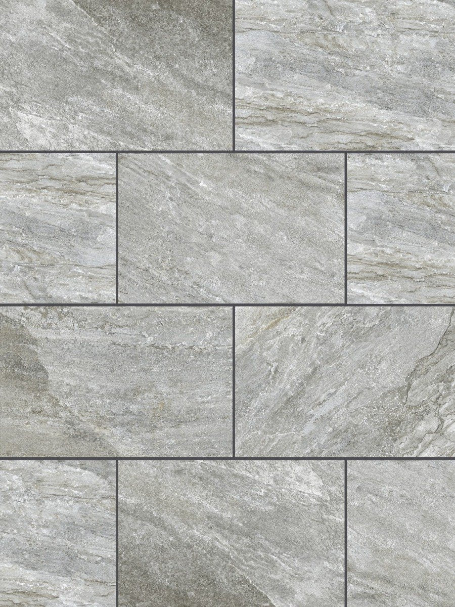 Valencia Grey Virtue Vitrified Porcelain Paving Slabs - 900x600 Pack