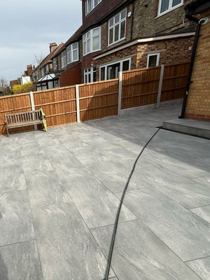 Valencia Grey Outdoor Porcelain Paving Slabs - 900x600x20mm