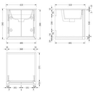 Vatican Cream Cloakroom Vanity - 400mm
