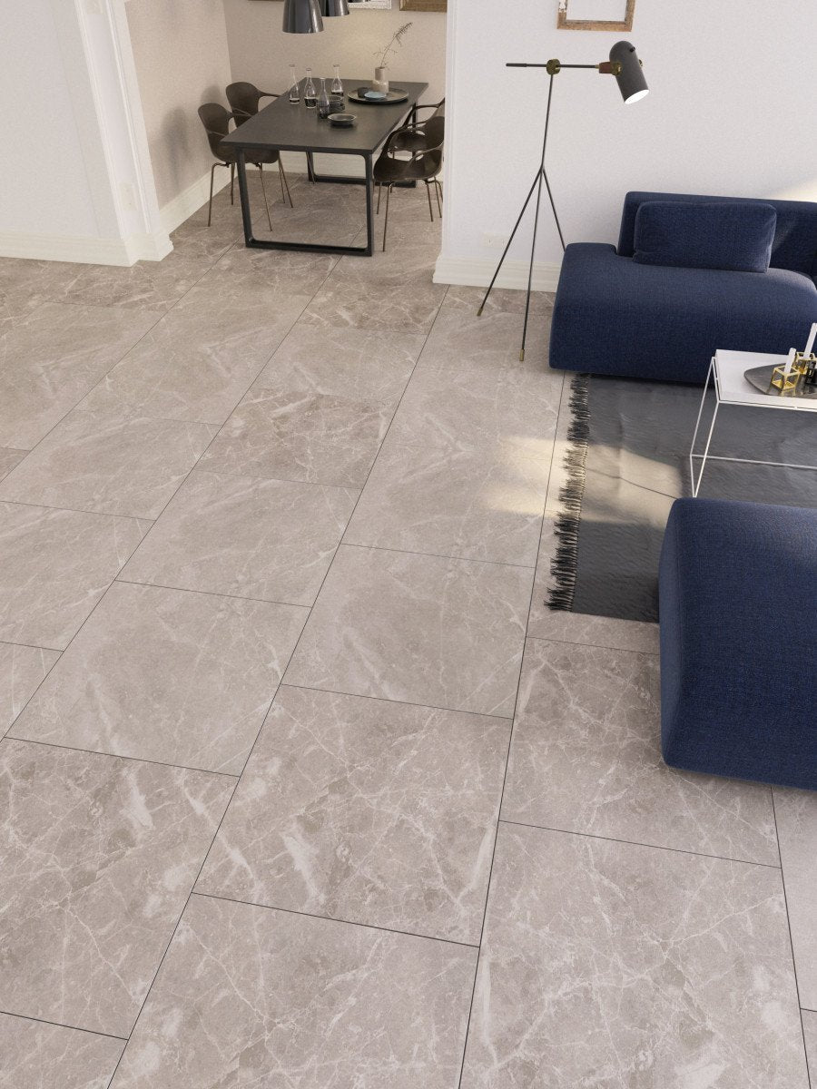 Victoria Cloud Porcelain Tile - 600x600mm