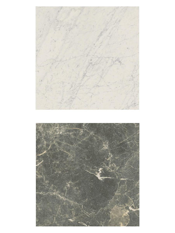 Lusso Verde + Carrara Marble Checkerboard Porcelain Tile - 300x300x12mm