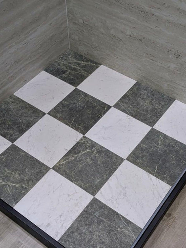 Lusso Verde Marble Effect Porcelain Tile - 300x300x12mm
