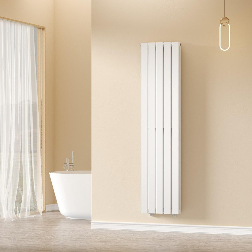 Boston White Double Panel Vertical Radiator - 1600x240mm