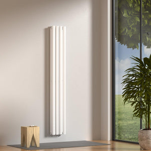 Boston White Double Panel Vertical Radiator - 1600x380mm