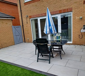 Verona Bianco Outdoor Porcelain Paving Tiles - 900x600x20mm