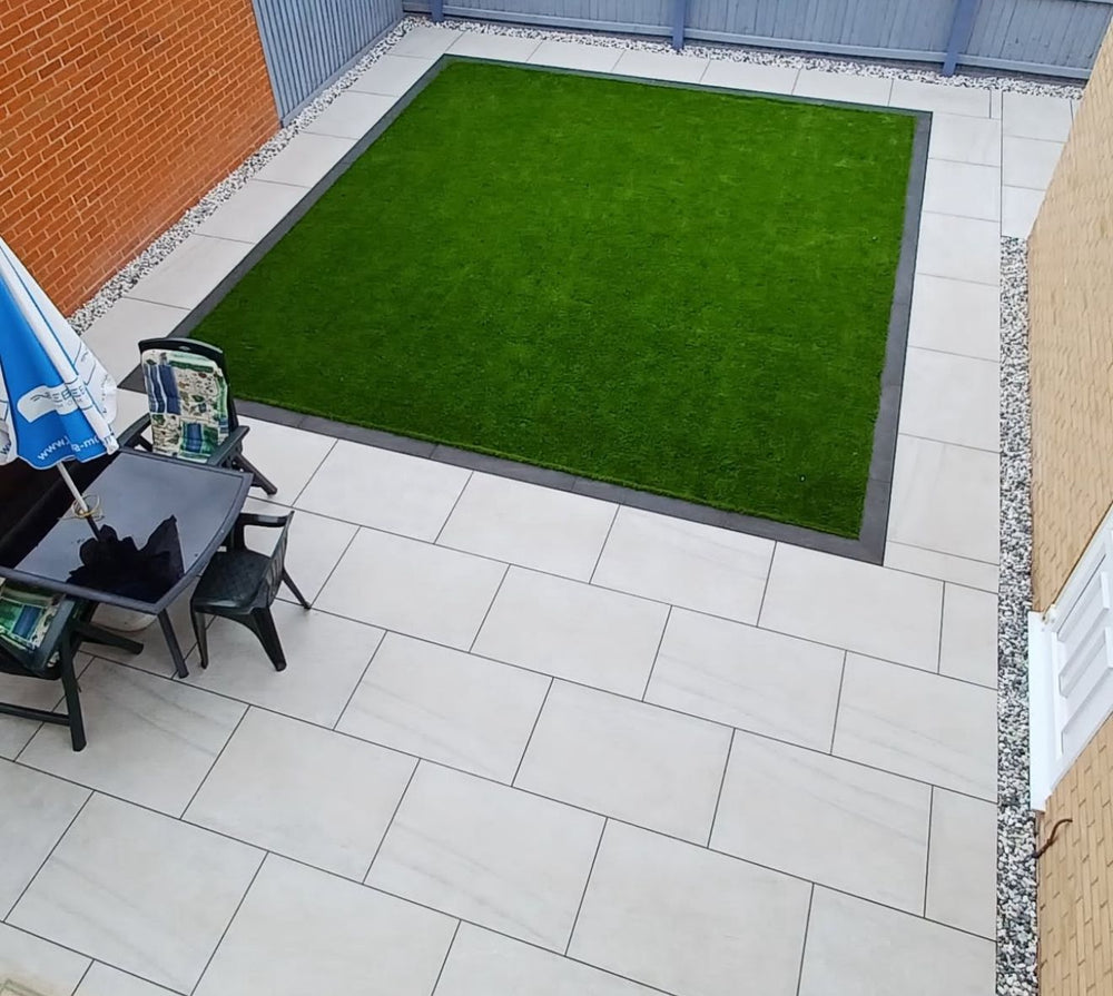 Verona Bianco Outdoor Porcelain Paving Tiles - 900x600x20mm
