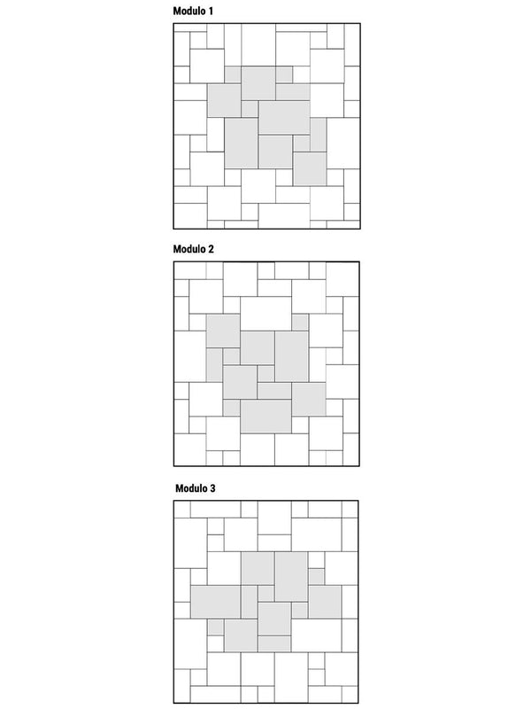 Lincoln White Italian Modular Pattern Tiles - Roman Opus