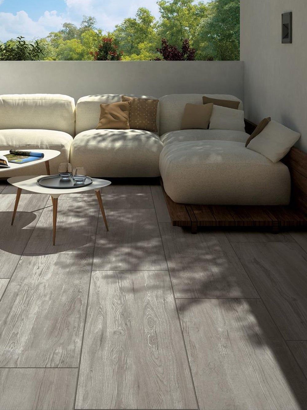 Oak Wood Effect Vitrified Porcelain Paving Slabs - Patio Slab
