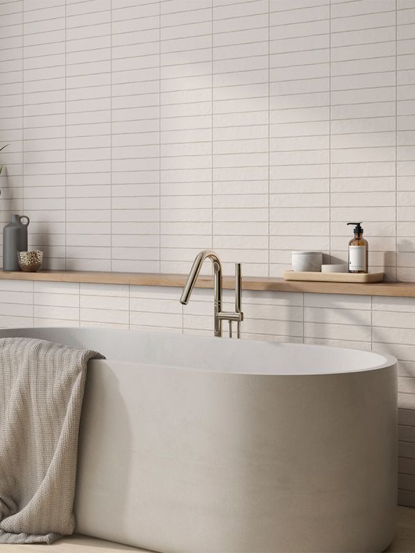 Ainsa Greige Brick Effect Matt Porcelain Tile - 250x50mm
