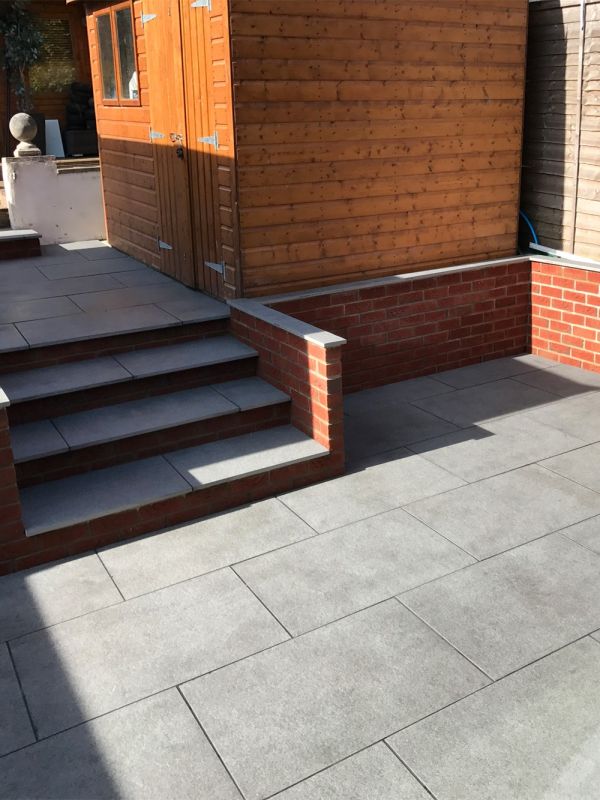 Mid Grey Virtue Vitrified Porcelain Paving Slabs - 900x600 Pack