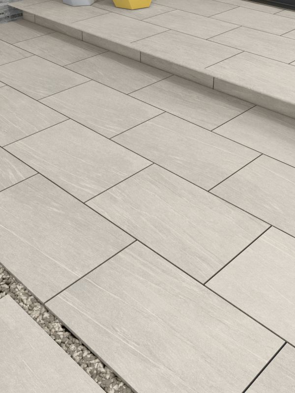 Pietra Pearl Outdoor Porcelain Paving Slabs - 900x600x20mm