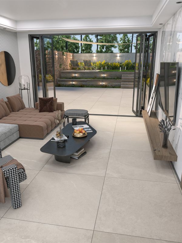 Roca Beige Matt Porcelain Tile - 600x600mm
