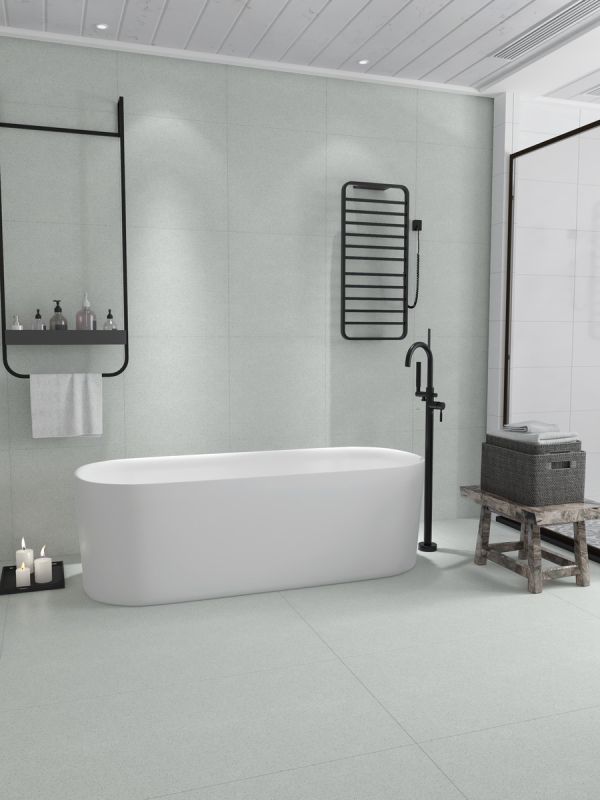Silver Chalk Protect Matt Porcelain Tile - 1200x600mm
