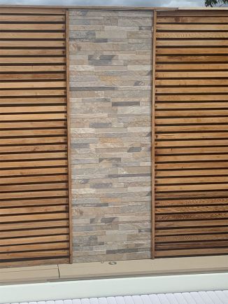 Beige Slate Split Face Effect Wall Cladding Tile - 150x610x7-11mm