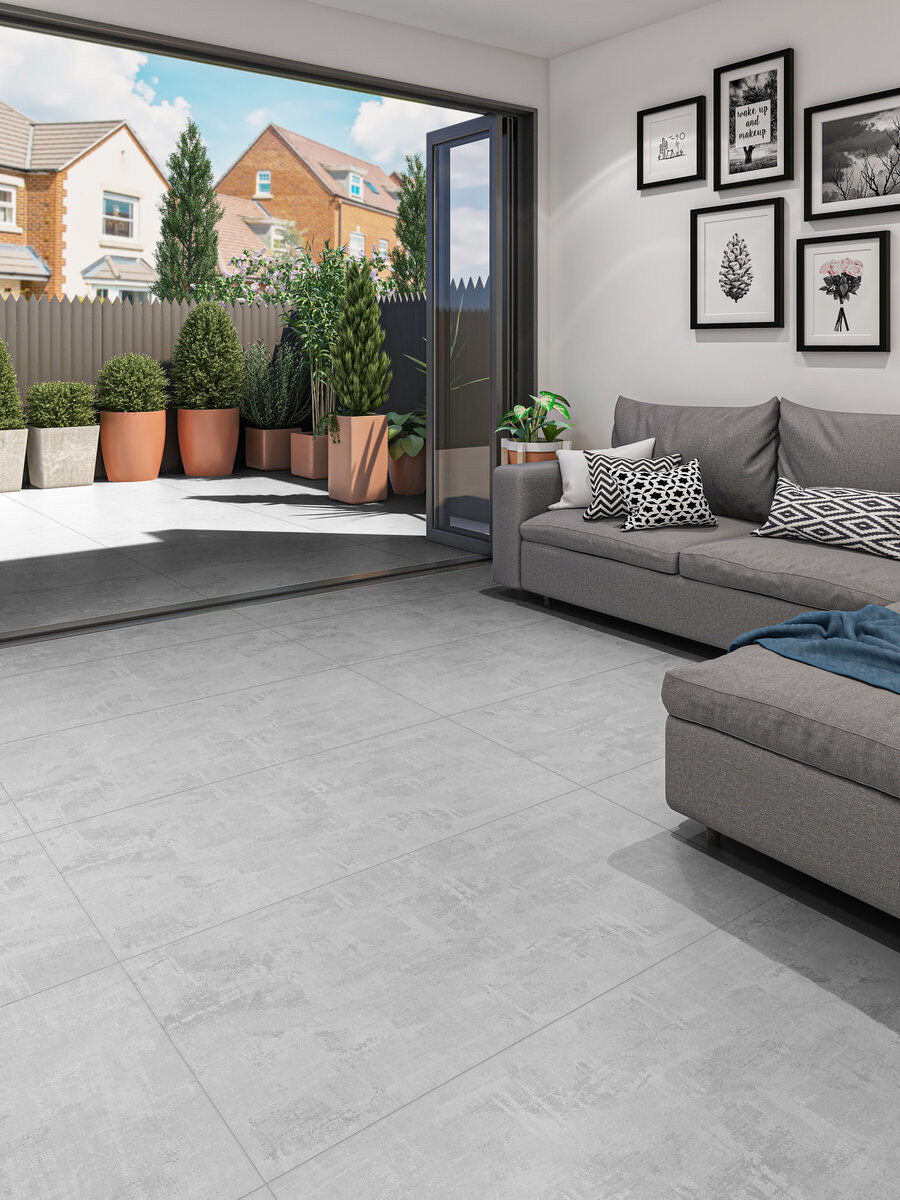 Alps Grey Large Format Indoor Wall & Floor Tile - 1200x600(mm)
