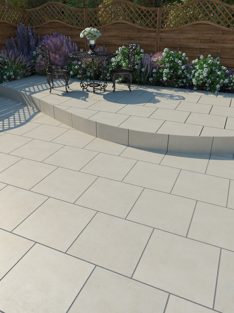 Eclipse Ivory Virtue Outdoor Porcelain Paving Slabs - 800x800 Pack