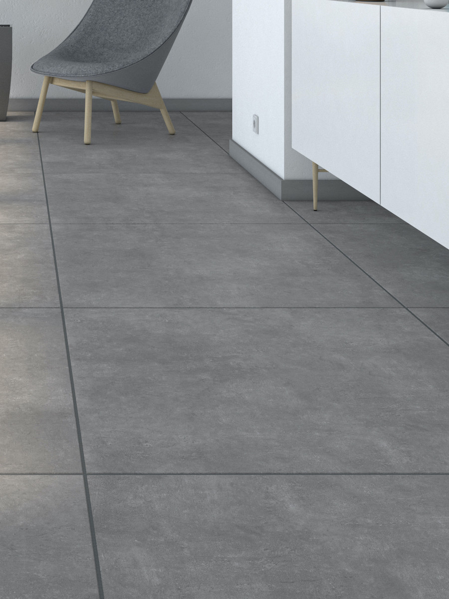 Eclipse Anthracite Porcelain Tile - 800x800x8.5mm