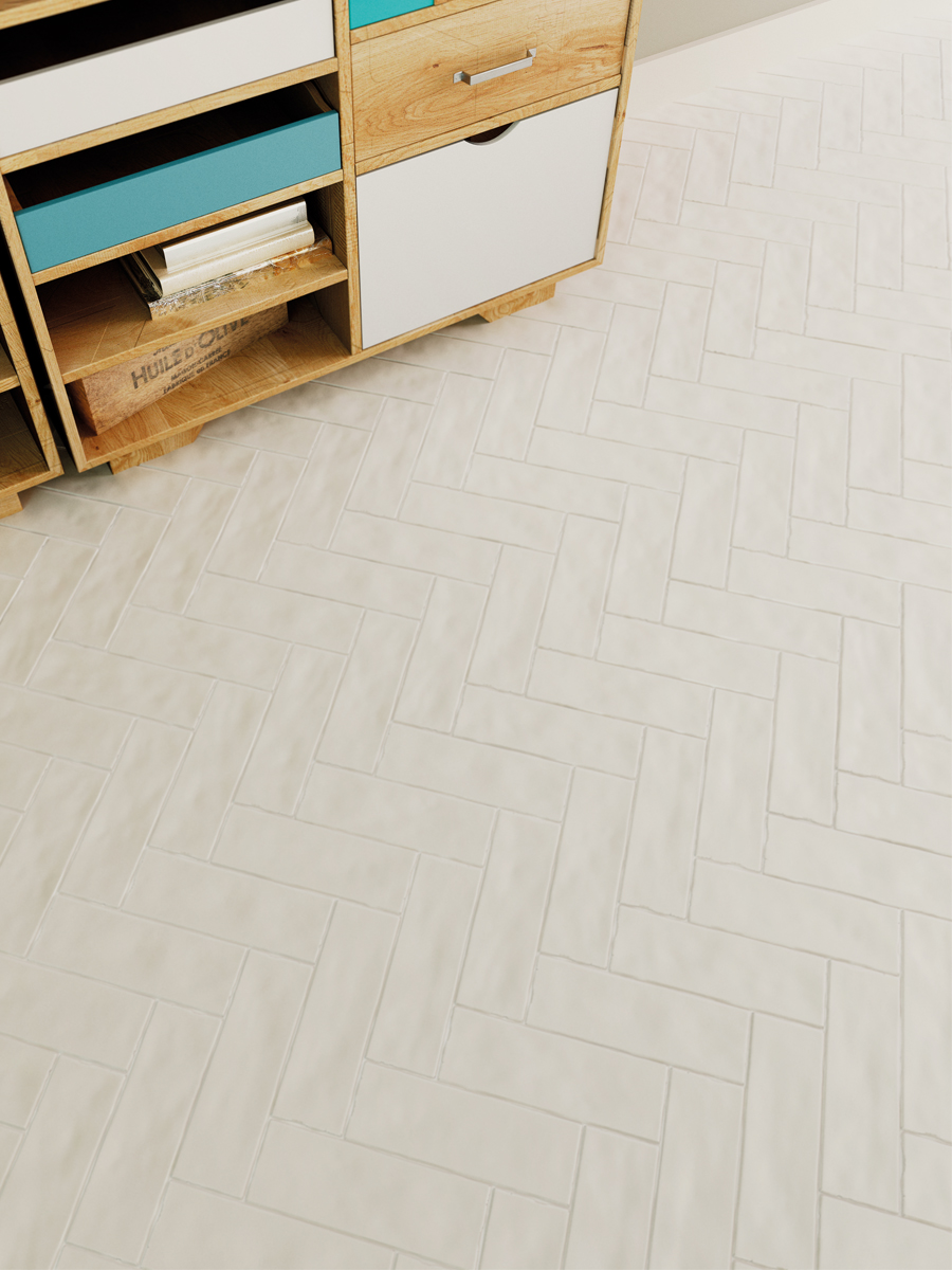 Boston Soft White Matt Wall & Floor Tile - 65x200mm