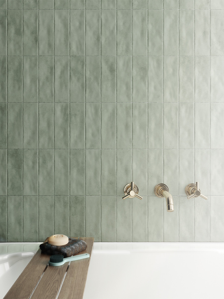 Boston Verde Matt Porcelain Wall & Floor Tile - 65x200mm
