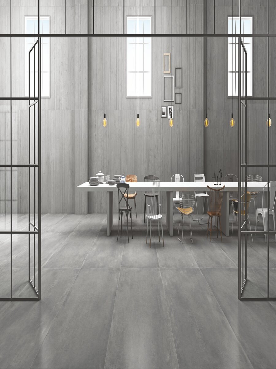 XXXL Concrete Charcoal Indoor Floor & Wall Tiles 1200x1200 (mm)