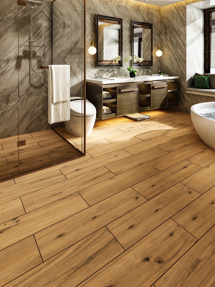 Chelsea Nut Slip Resistant Floor Tiles - 1200x300