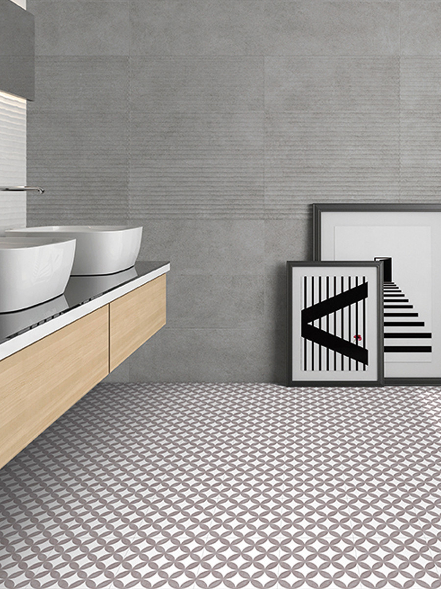 District Circle Porcelain Wall & Floor Tiles - 200x200mm