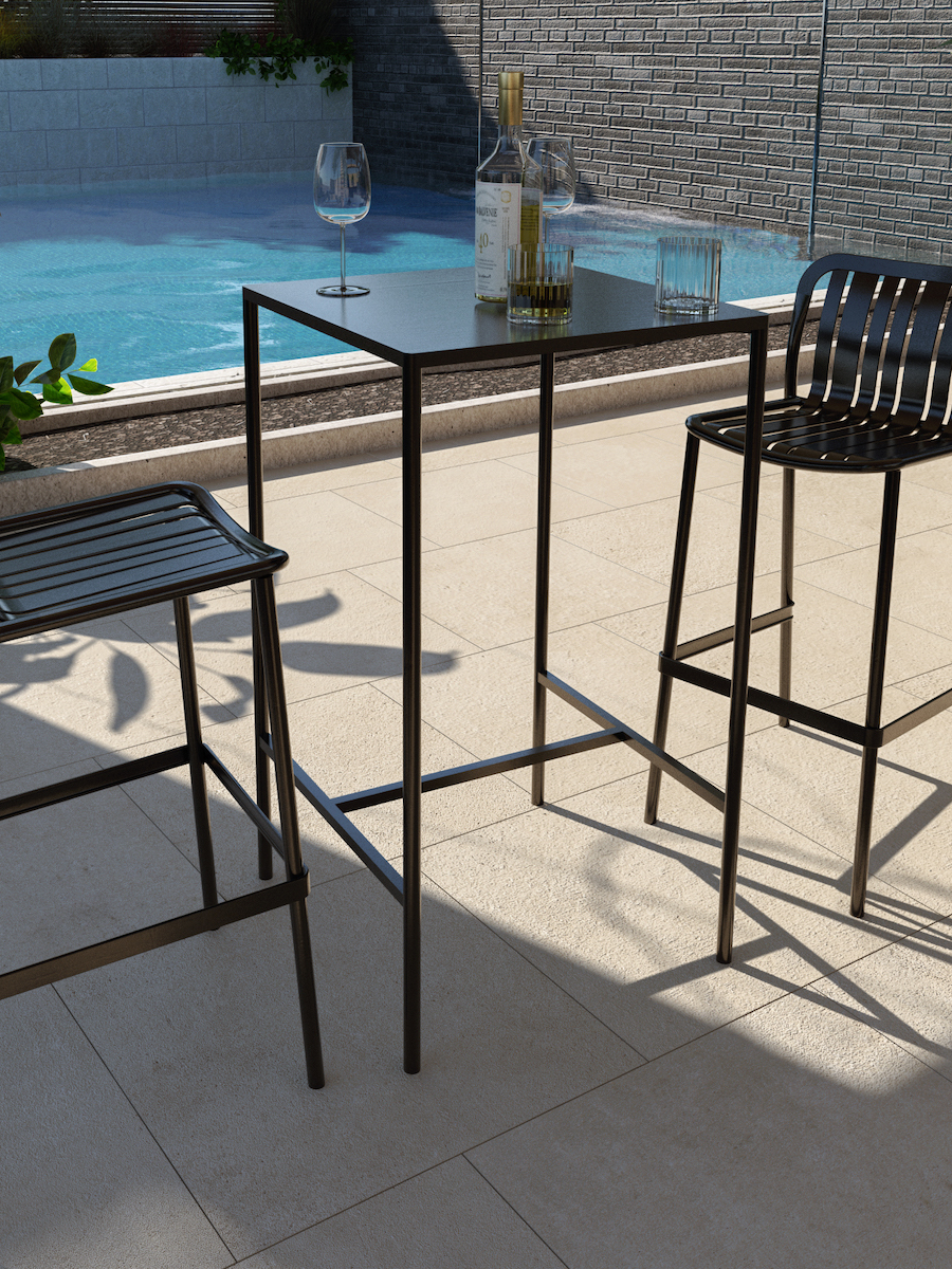 Earth Outdoor & Indoor Bar Set 2 seater - Black (2 bar chairs and 1 table)