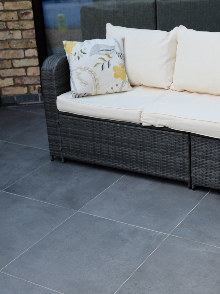 Eclipse Mid Grey Virtue Vitrified Porcelain Paving Slabs - 600x600 Pack