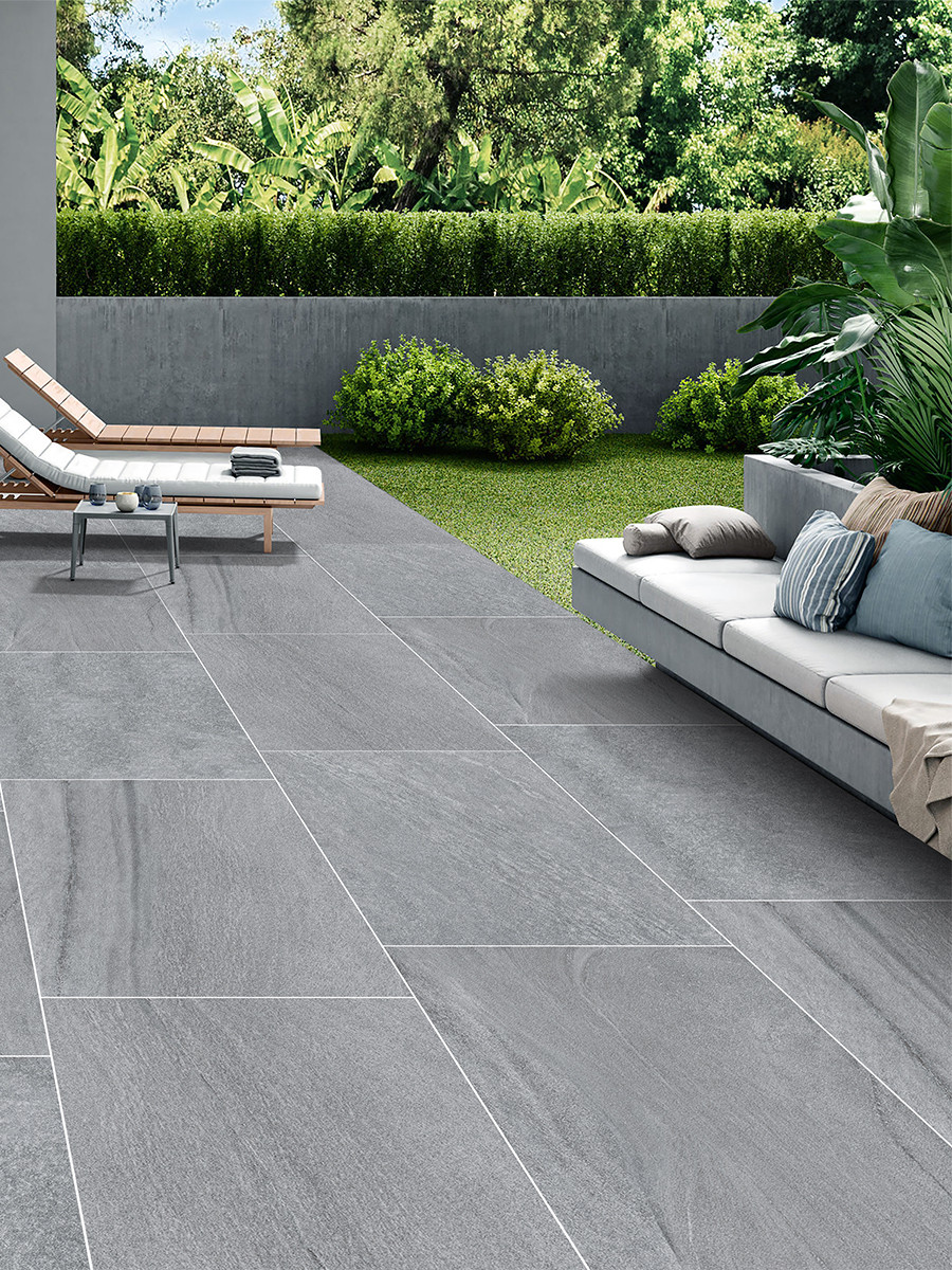 Everest Gris Outdoor Porcelain Paving Slabs - 1200x600x20mm