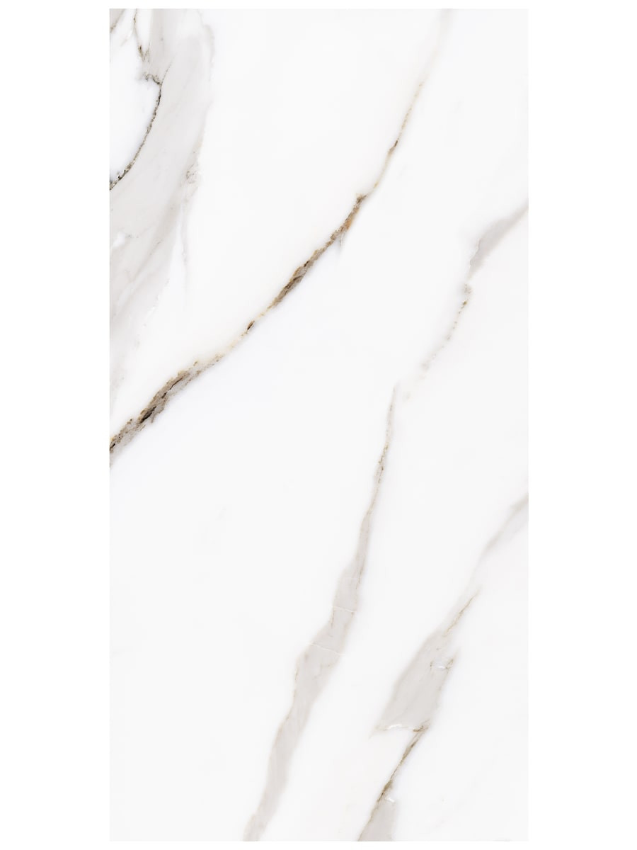 Gaios Marble Effect Polished Porcelain Tile - 1200x600mm