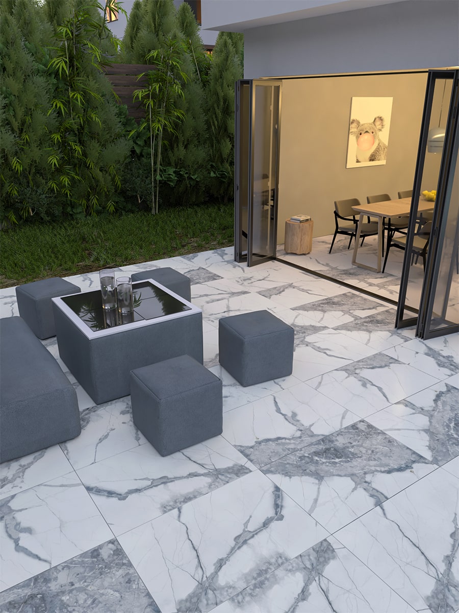 Giotto Blue Outdoor Tile - 900x600x20mm