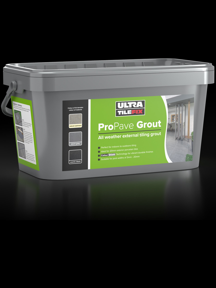 UltraTileFix ProPave External Brush In Grout – 15kg Tub (Black)