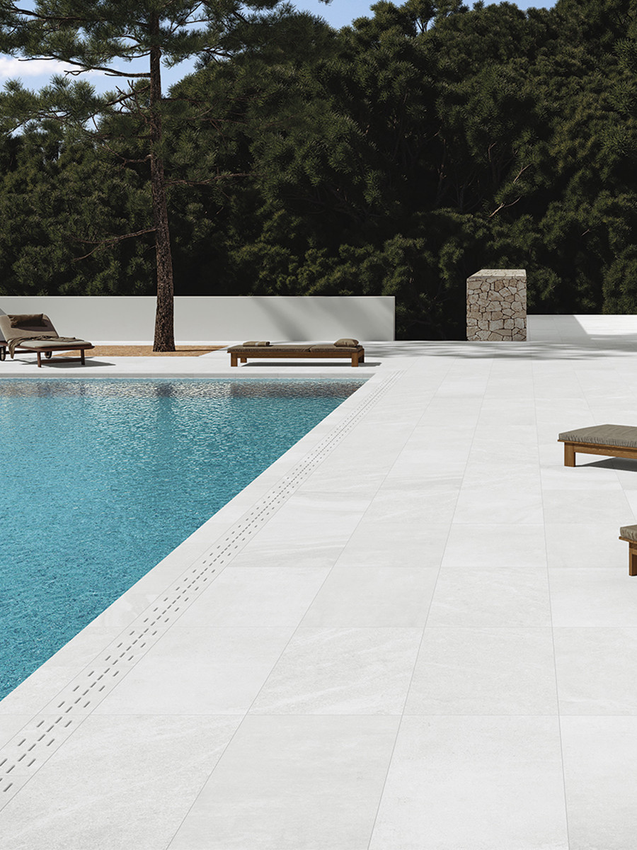 Idemo White King Size Outdoor Porcelain Paving Slabs - 1200x600 Pack
