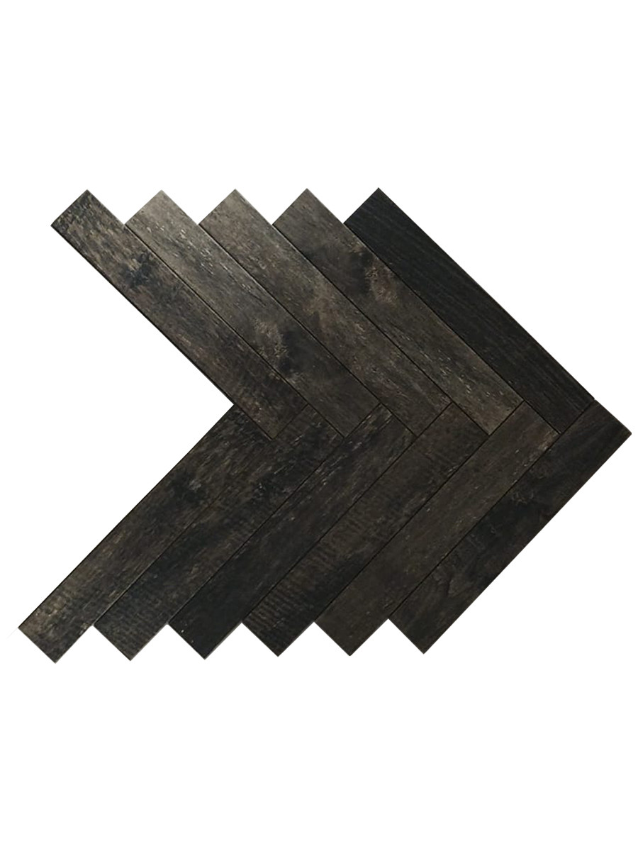 Inwood Black Herringbone Tile - 450x75mm