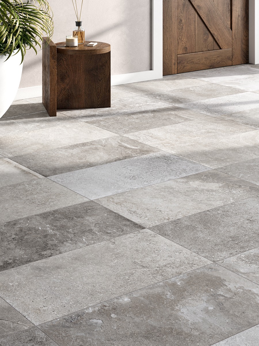 Provence Grey Italian Outdoor Porcelain Paving Slabs - 1000x600mm Pack