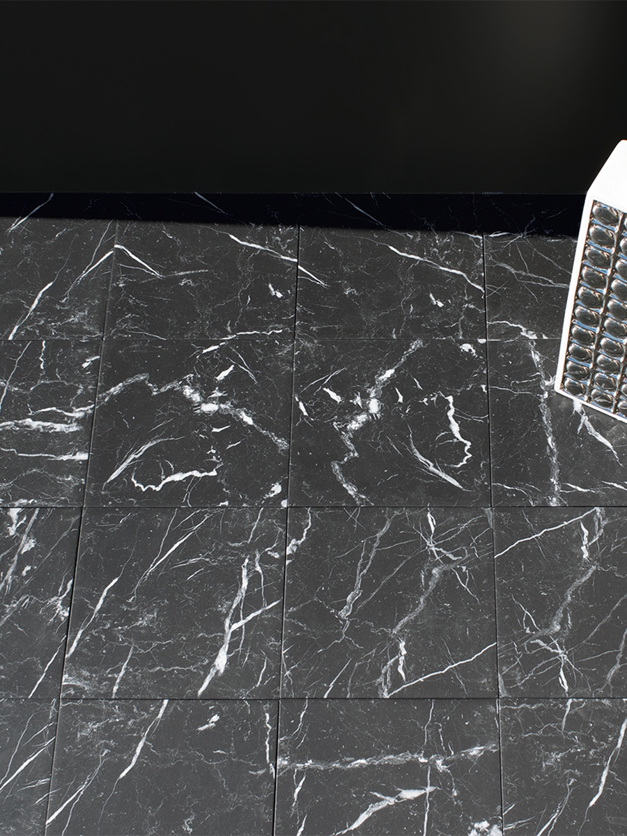 Marquina Black Marble Effect Tiles - 200x200mm
