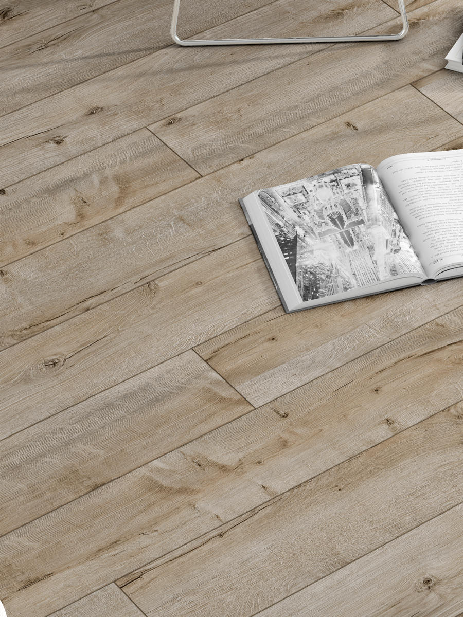 Oak Wood Click Laminate Flooring - 1200x191x8(mm)