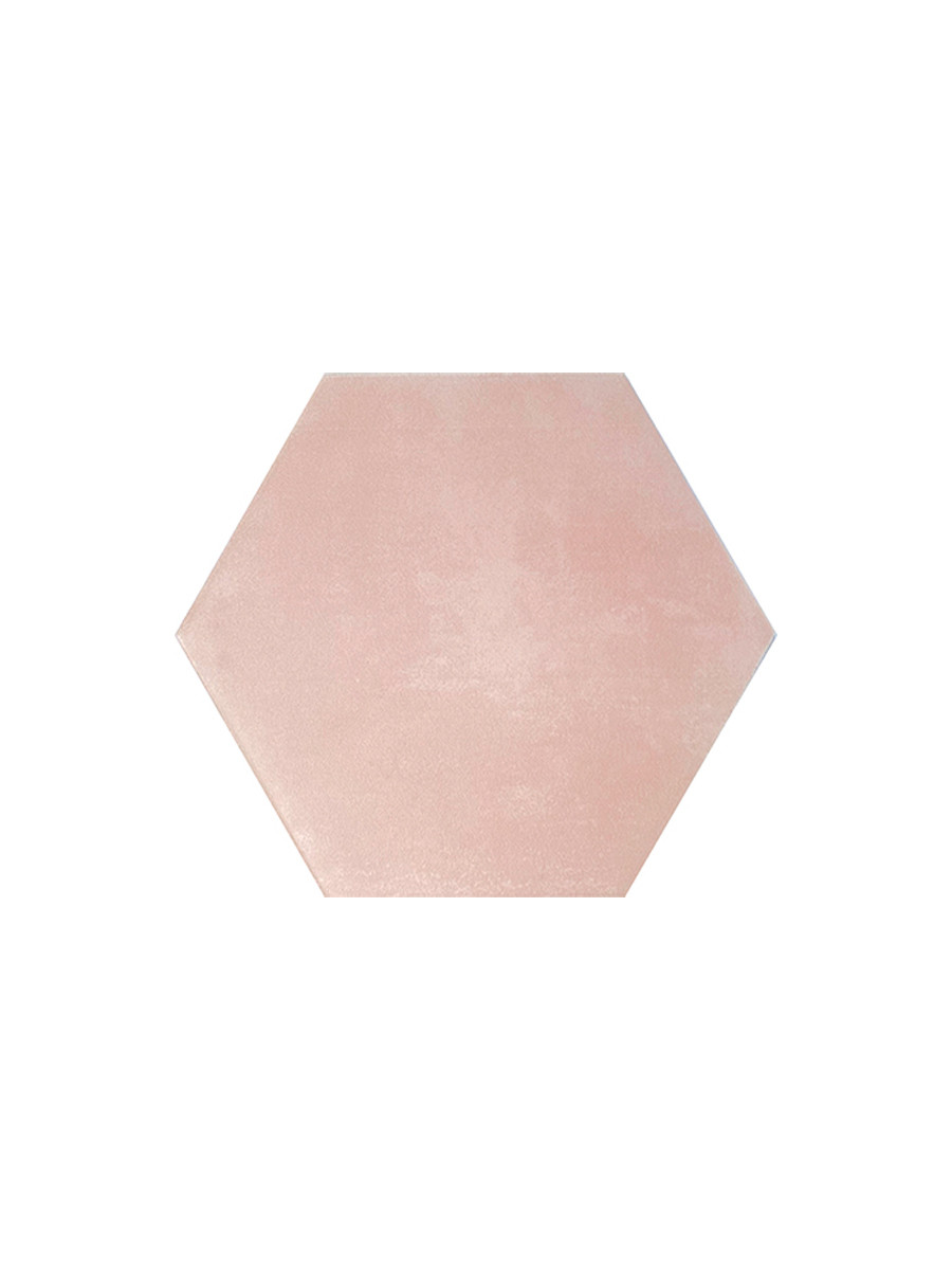 Mirage Pink Plain Hexagon Tile - 198x228mm