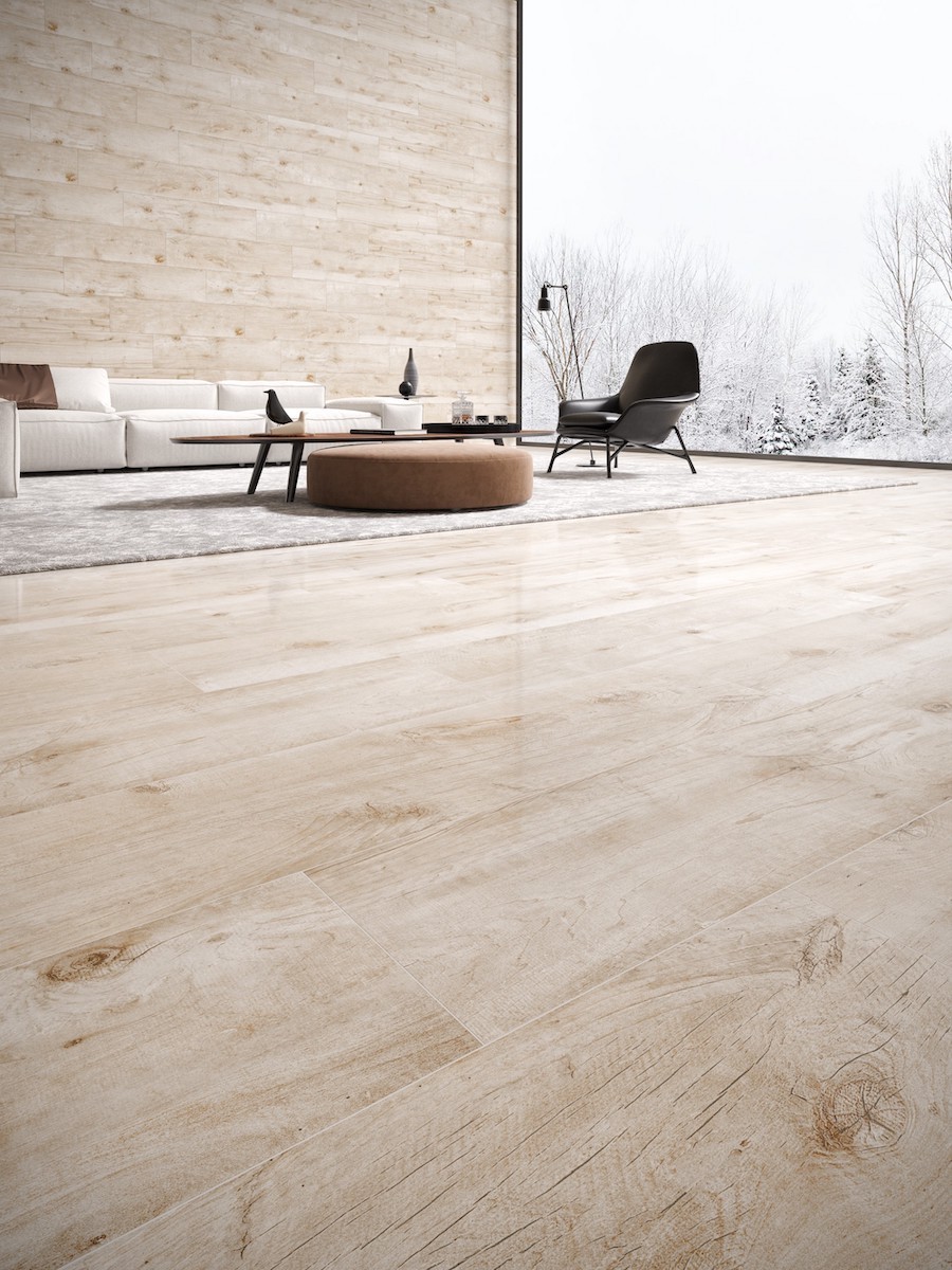 Legna Ivory Wood Effect Floor & Wall Tiles - 1200x300(mm)
